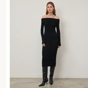 Armarium Italy Black ‘Debra’ Merino Wool Sweater Dress Small